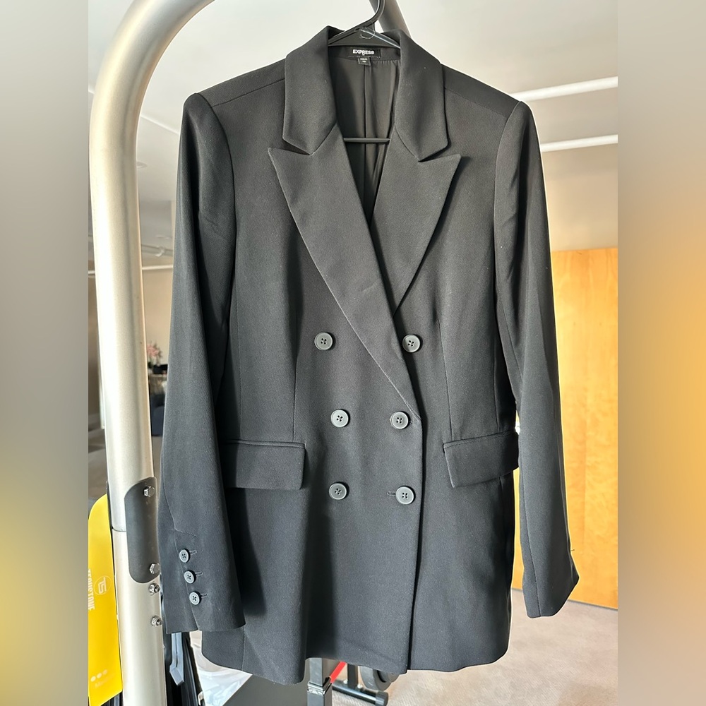 Black Double-Breasted Blazer